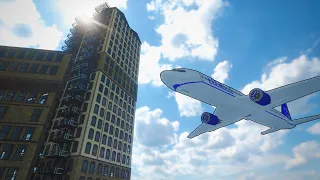 Realistic Plane Crashes vs Buildings #2 | Teardown