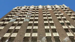 Final Climb. Abandoned Spivey Building East St Louis Illinois 3-26-2022
