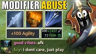 From Melee to Range Hero: +200 Agility One Shot Nyx [Attack Modifier Abuse] Dota 2 Ability Draft