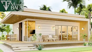 Simple House Design Small Farmhouse Idea | 8x11 Meters