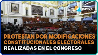 🔴 Protestan por modificaciones constitucionales electorales realizadas en el Congreso