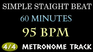 95 BPM Drum Loop - 1 HOUR ~ 4/4 Metronome Beat | Simple Straight Beat - Practice Tool - Drum Beat