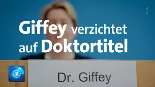 Plagiatsaffäre: Berlin-Korrespondentin Mirja Fiedler zum Doktortitel-Verzicht von Giffey