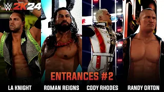 WWE 2K24 Entrances: LA Knight, Roman Reigns, Cody Rhodes, Randy Orton
