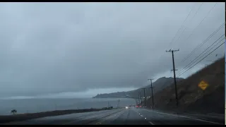 Driving In the Rain |  Relax and Sleep  |   1Hour  |  Pacific Coast Highway  | 10 Freeway |