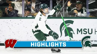 Wisconsin at Michigan State | Highlights | Big Ten Hockey | Nov. 17, 2023