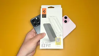 THE BEST Screen Protector for the iPhone 15 Series! - Spigen Glas.tr EZ Fit Screen Protector