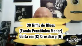 Riff's de Blues  para Gaita - Video Aula30 Riffs de Blues -