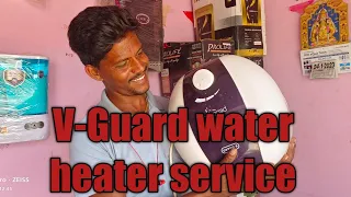 v guard water heater service..(pebble 10lr)#trending video# service
