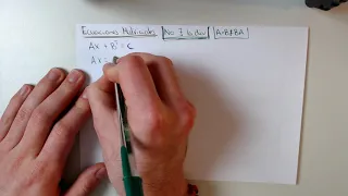 RESOLVER UNA ECUACIÓN MATRICIAL AX+B=C