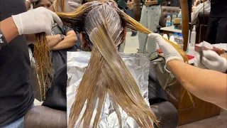 Ash blond color in frizzy hair how to Create