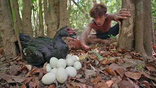 Amazing Video 2021 - Found Duck Nest n Cooking Egg Recipe Eating to Survival