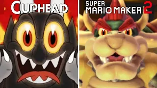 Cuphead Bosses Recreated in Super Mario Maker 2