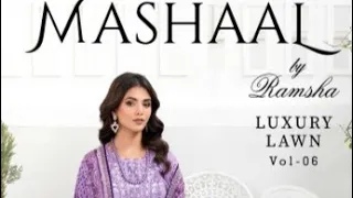 😱💯%Original Mashaal By Ramsha Luxury Lawn Collections-2023 Vol-6👌Mb-7607473487