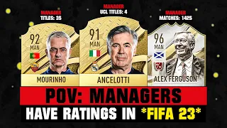 POV: FOOTBALL MANAGERS Have Ratings in FIFA! 😱🔥 ft. Ancelotti, Mourinho, Ferguson…