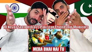 Pakistani reaction on 10 Never Seen India vs Pakistan Friendship Moments | Hindi | Urdu