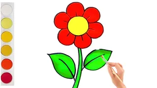 How to draw flower easy step by step // flower drawing// Easy drawing// kids Art