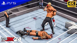 WWE 2K24 - The Rock vs. Cody Rhodes vs. Roman Reigns | Triple Threat at Summer Slam | PS5™ [4K60]