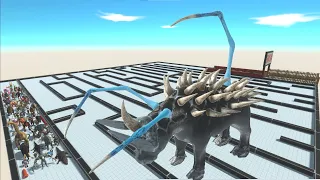 EVOLUTION OF ACROCANTHOSAURUS - LAST SURVIVOR - ZIGZAG COURSE - ARBS Animal Revolt Battle Simulator