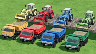 Tractor Of Colors - EXCAVATIONS WORK with Front Loaders Tractors - SUGARCANE - Farming Simulator 22