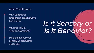 Is It Sensory or Is It Behavior? You'll be SHOCKED! (OT & Special Education