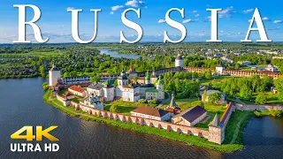 FLYING OVER RUSSIA (4K UHD) - Amazing Beautiful Nature Scenery with Relaxing Music for Stress Relief