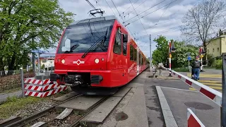 Level crossing - Zurich s-bahn S10 and trolleybus line 32, Switzerland [04.2022]