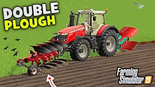 TURNING THE LAND WITH 2 PLOUGHS | Purbeck Valley Farm Farming Simulator 19 - Episode 20