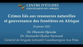 Crimes liés aux ressources naturelles et gouvernance des frontières en Afrique