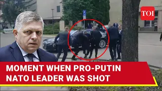 NATO Nation's PM Attacked: First Visuals Of Moment Slovak PM Fico Was Shot | Watch