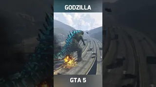 GODZILLA ATOMIC EXPLOSION IN GTA 5 #SHORTS #YOUTUBESHORTS