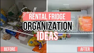 BEST! EXTREME REFRIGERATOR ORGANIZATION IDEAS 2021 | Tips for Organizing a SMALL Rental Fridge!