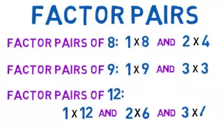 Lesson 07   Factor Pairs