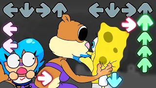 Secret Love | FNF VS Zombie Sponge BOB and Sandy| FNF Scary Mod