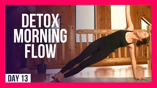 10 min Morning Yoga Flow To DETOX & DESTRESS – Day #13 (DESTRESS YOGA)