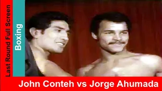 John Conteh vs Jorge Ahumada, Widescreen Weigh-In and Last Round (15), Title Match October 1974