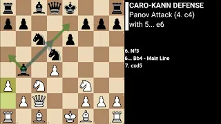 Caro-Kann Defense: Panov Attack (4. c4) with 5... e6