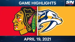 NHL Game Highlights | Blackhawks vs. Predators – Apr. 19, 2021