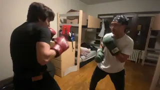 Sparring after Canelo won
