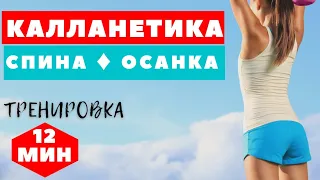 КАЛЛАНЕТИКА  / ХУДЕЕМ В СПИНЕ ВЫРАВНИВАЕМ ОСАНКУ /12 МИНУТ / УПРАЖНЕНИЯ ДЛЯ ПОХУДЕНИЯ  / WORKOUT /