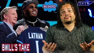 "I WAS SHOCKED" | JC Latham Drafted 7th OVR by the Titans! | BWill's Take