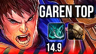 GAREN vs SION (TOP) | 6 solo kills, 500+ games | NA Master | 14.9