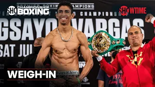 Rey Vargas vs. O’Shaquie Foster: Weigh-In | SHOWTIME CHAMPIONSHIP BOXING