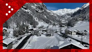 Panorama imbiancato a Gressoney dopo la nevicata del weekend, le immagini dal drone