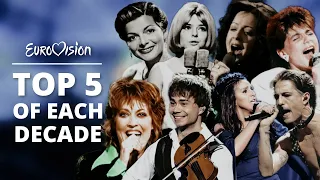 Eurovision | MY TOP 5 of each DECADE (1956-2022)