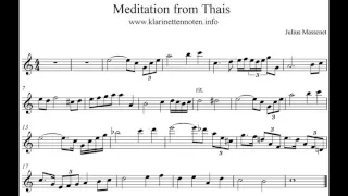 Meditation from Thais - play Clarinet