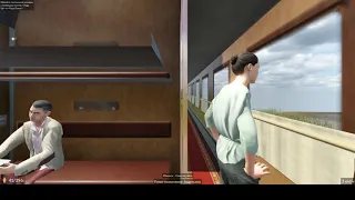 большое путешествие на поезде - вид из окна  long train journey - window view  transport fever 2