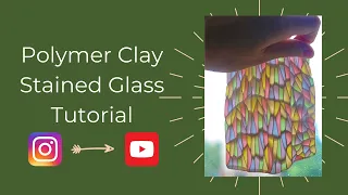 Polymer Clay Stained Glass Earrings Slab Tutorial