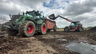 Épandage de fumier 2024 | fendt 822 vario et un épandeur sodimac rafal 1500