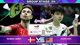 Rasmus Gemke vs Justin Hoh | Thomas & Uber Cup Finals 2024 Badminton